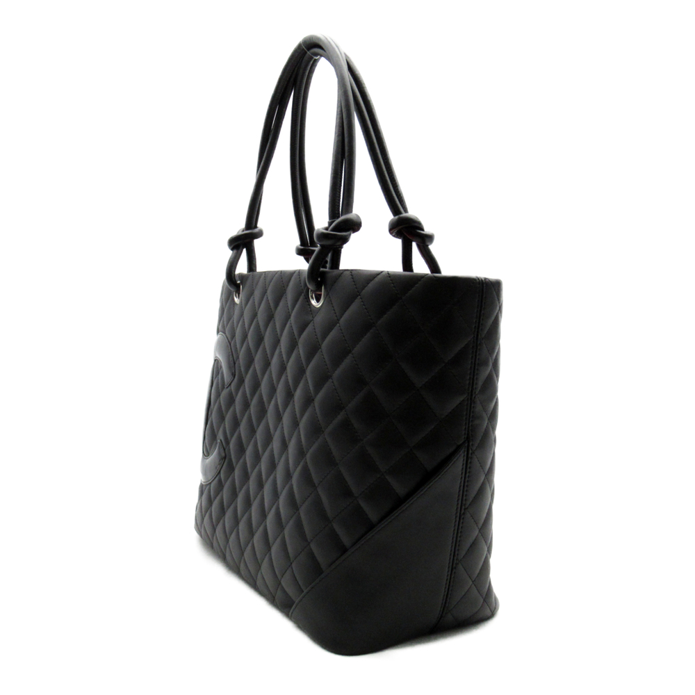 Chanel Bag Black Large Leather Line Cambon Tote